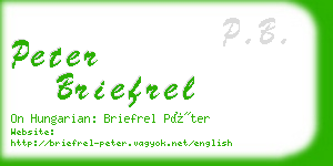 peter briefrel business card